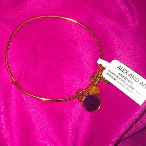 Alex and Ani Crystal birthstone Amethyst 💜💕